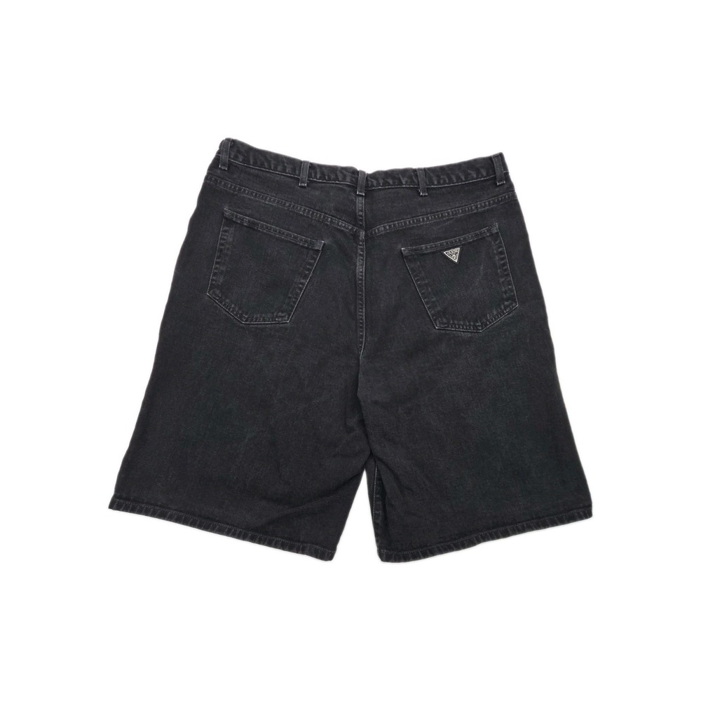 VTG 90s Guess Jeans Black Denim Shorts Men 40x10 USA Made Y2K Streetwear Hip Hop